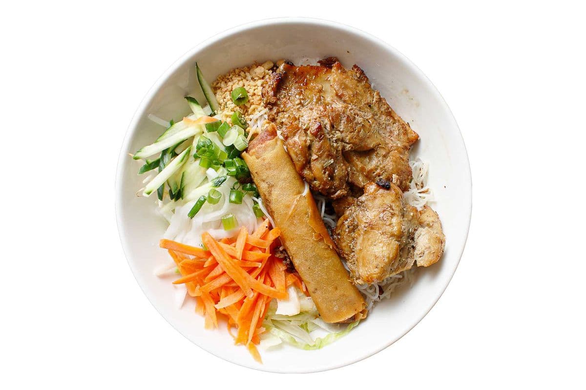 35. Grilled Lemongrass Chicken and Spring Roll Vermicelli