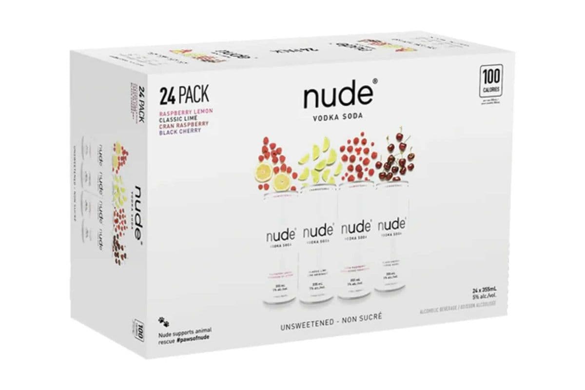 Nude Vodka Soda 24 Mix Pack Sleek (24 x 355 ml Cans)