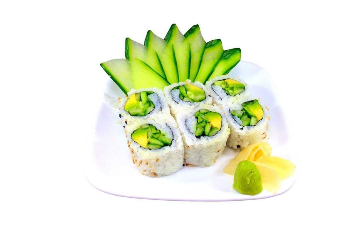 Avocado Cucumber Sushi Roll