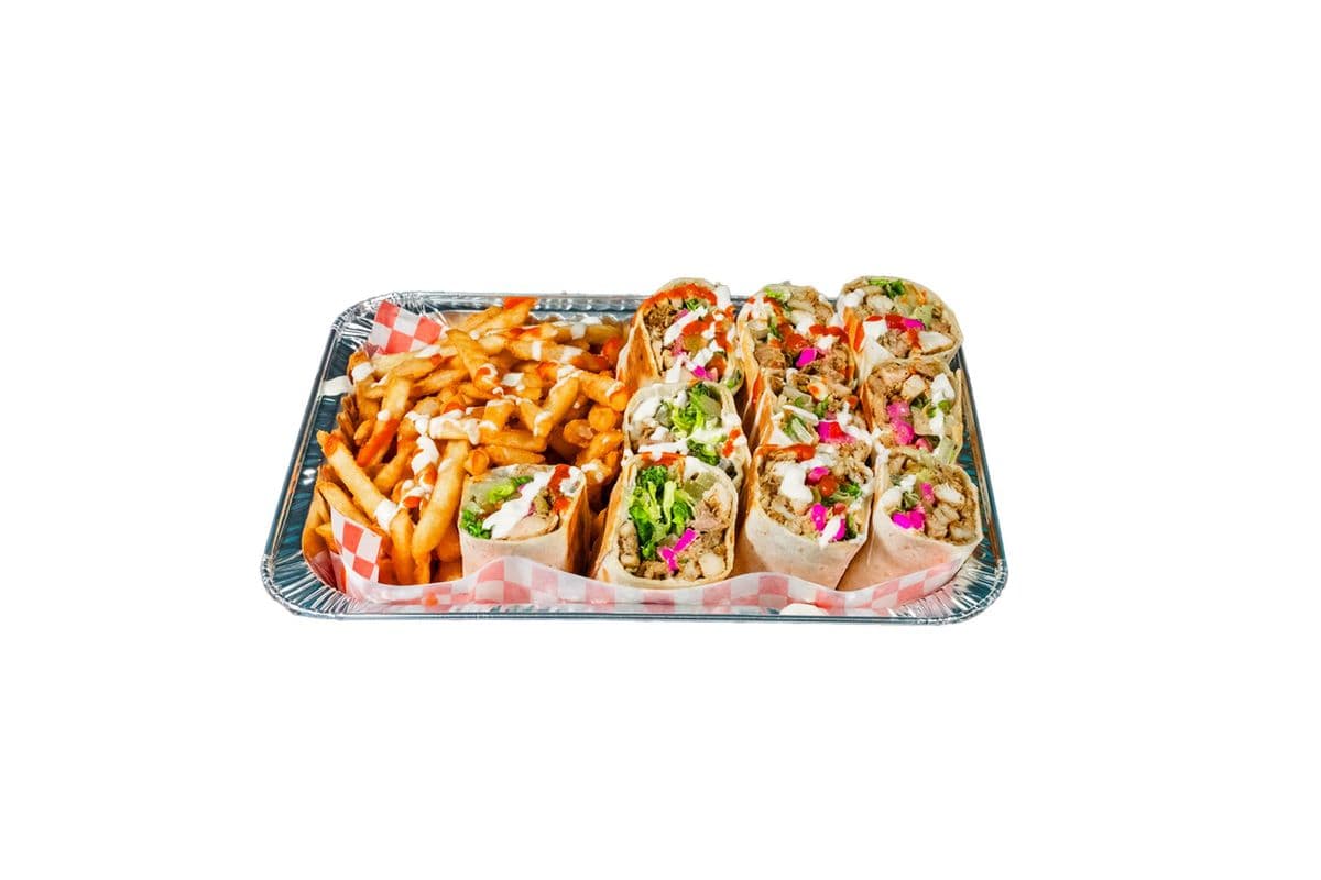 Chicken Shawarma Wrap Platter with Fries family meal