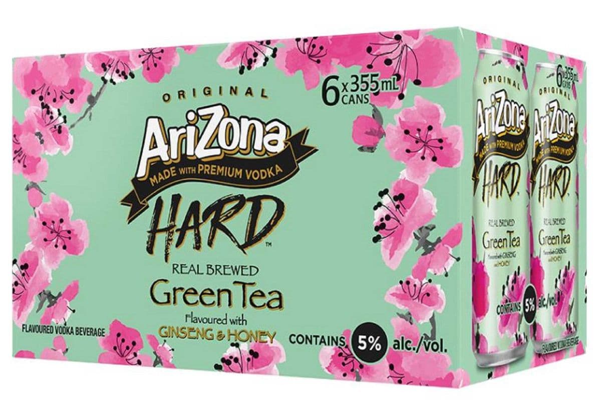 ARIZONA HARD ICED TEA GREEN TEA (6 x 355 ML)