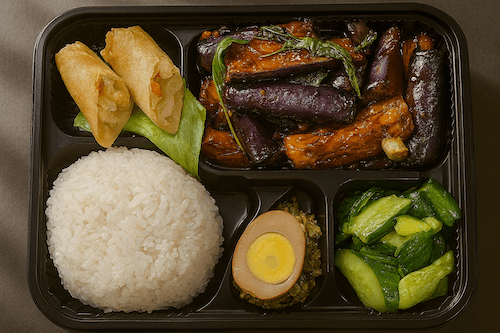 Hakka Style Basil Eggplant Bento🥦 / 客家茄子便當🥦