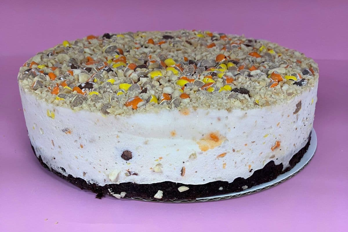 Peanut Lovers Ice Cream Cake: Slice