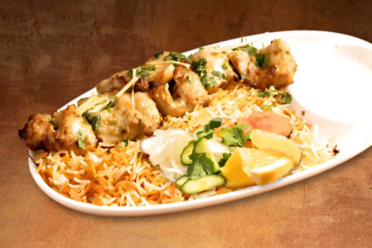 Chicken Malai Botti Rice Platter