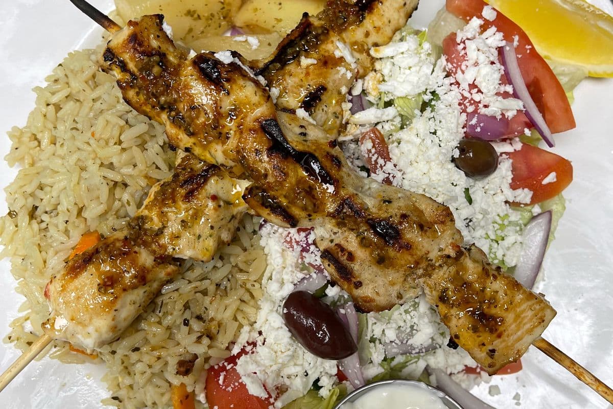 Chicken Souvlaki Dinner