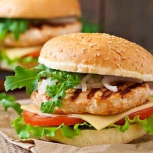 Chicken Burger Platter