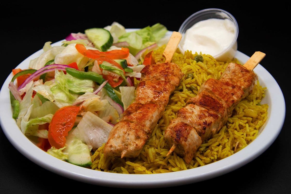 Chicken Souvlaki Dish