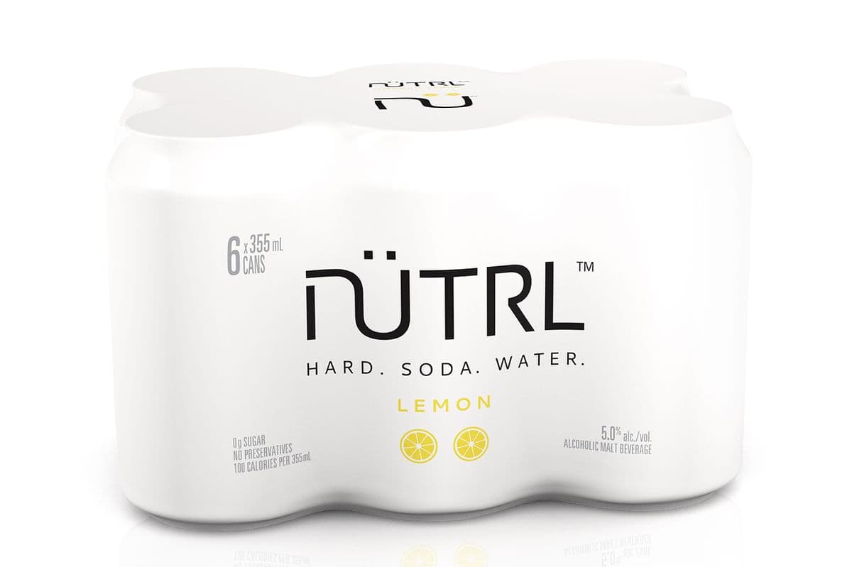 Nutrl Vodka Soda - Lemon (355 ml) (6 Cans) (1 x 6x355 ml)