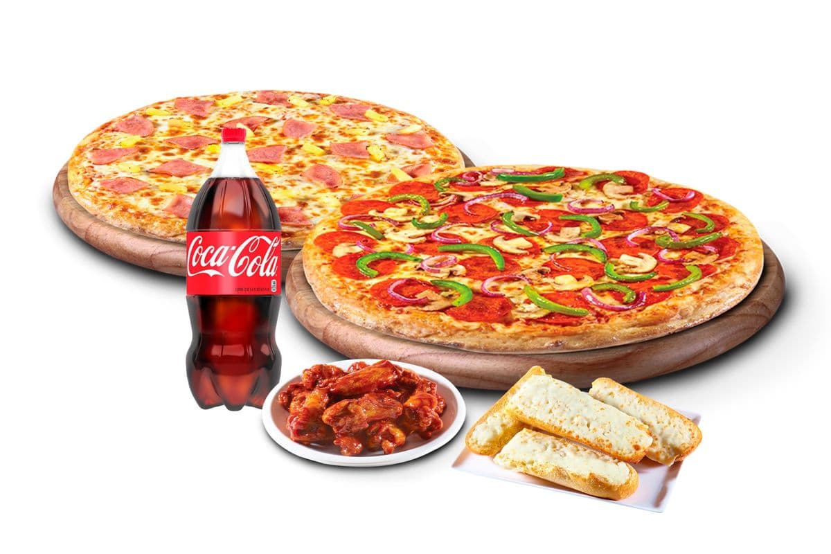 2 x 12" Pizza Family Feast Plus