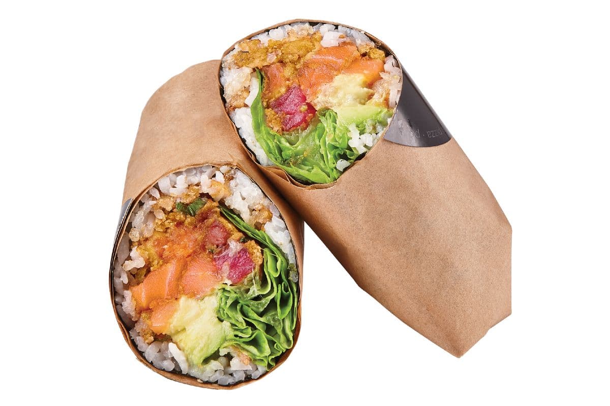 Sushi burrito au thon et saumon / Tuna and Salmon Sushi Burrito