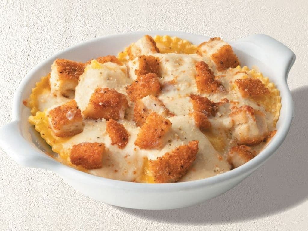 Chicken Alfredo Baked Ravioli