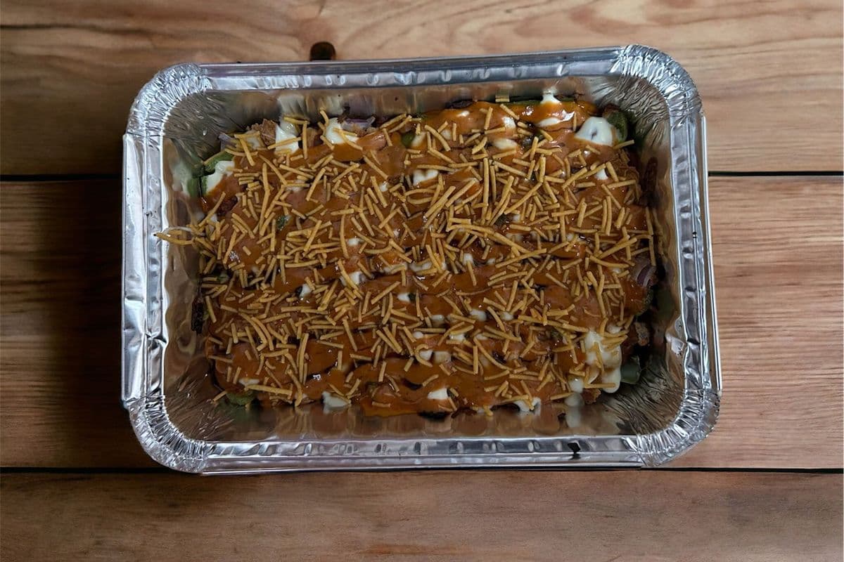 Cheesy Samosa chaat