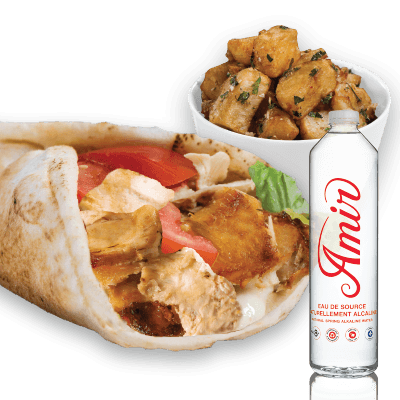 Trio de pita au Shish Taouk
