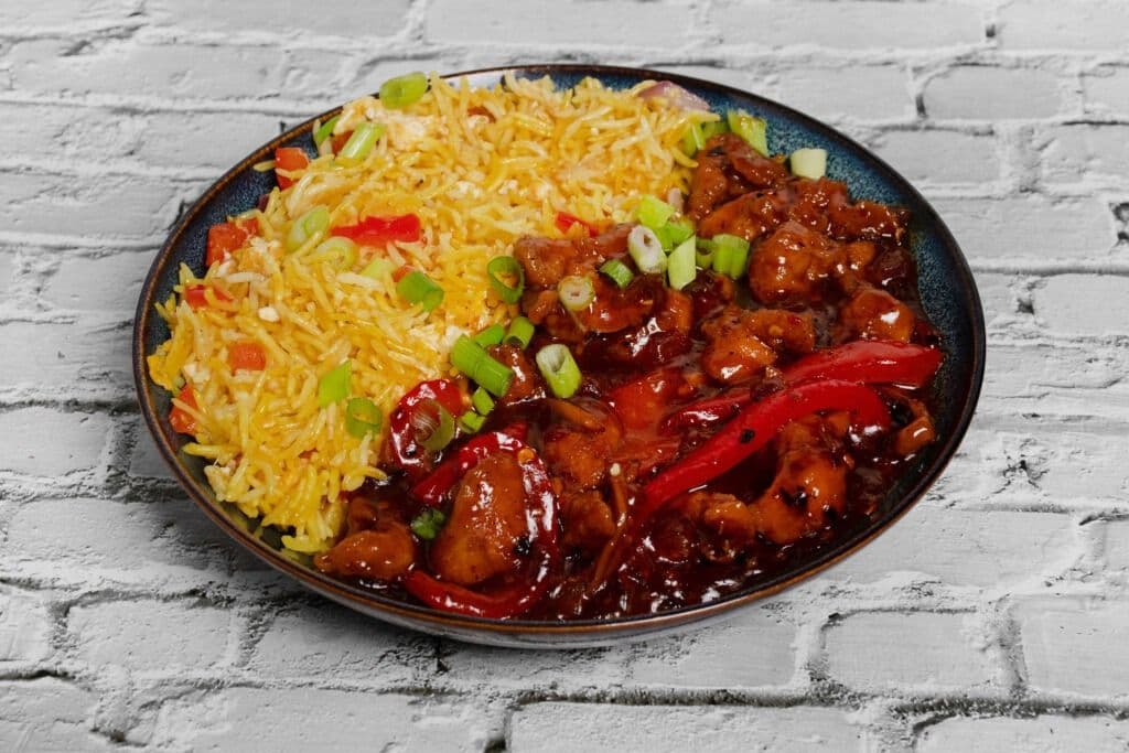 Chilli Cicken with Fried Rice