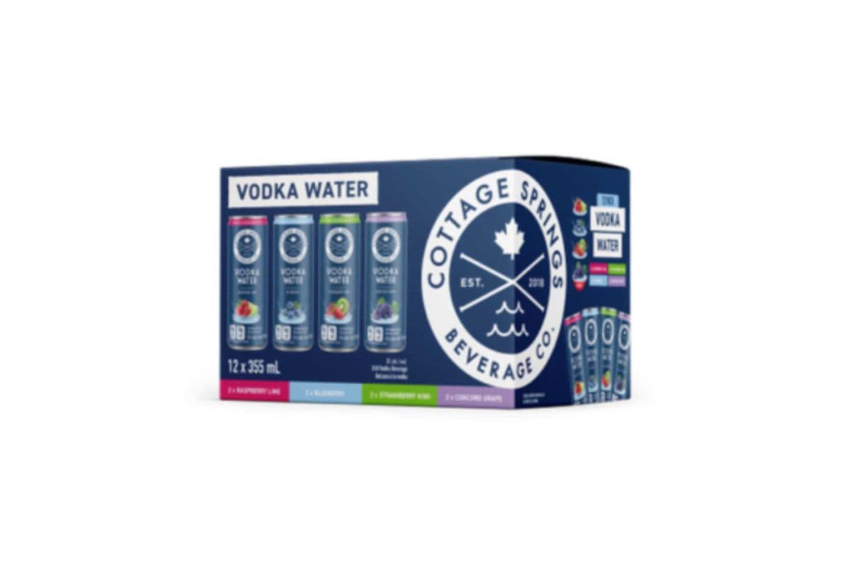 Cottage Spring Vodka Water Mixer Pack (12 Cans) (12 x 355ML)