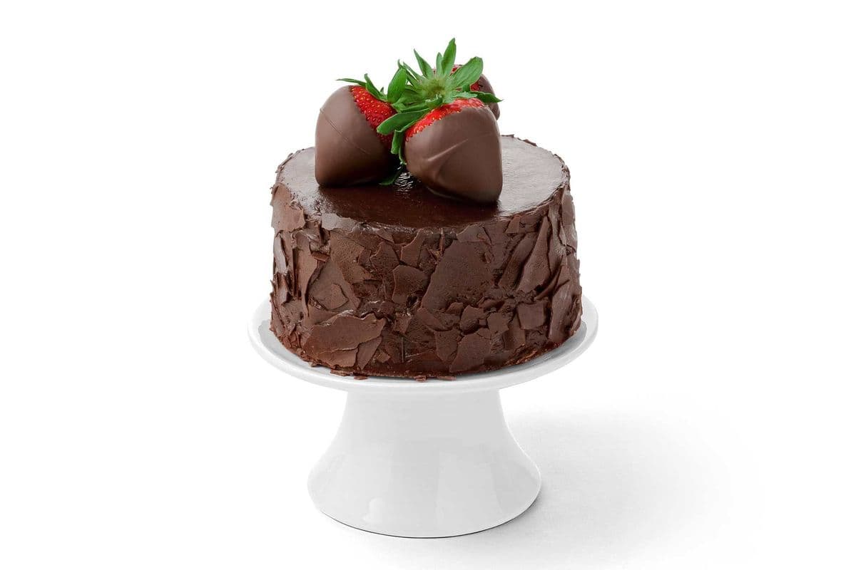 Chocolate Cake with Dipped Berries