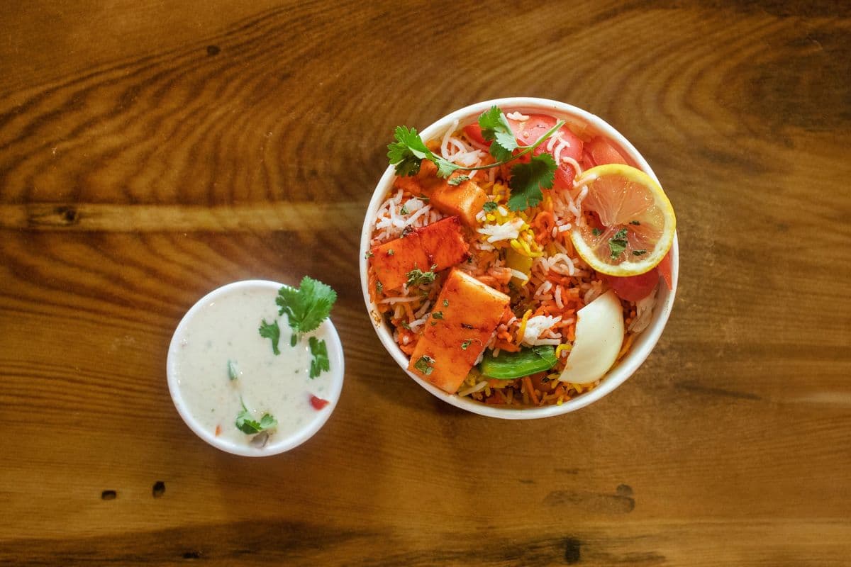 Paneer TIKKA Biryani (veg.smoky,protein-rich)