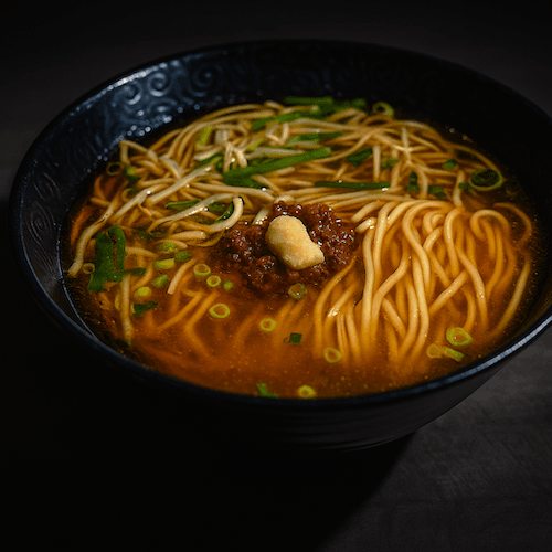 Hakka Style Scallion Oil Minced Pork Sauce Noodle Soup / 客家蔥油肉燥陽春麵