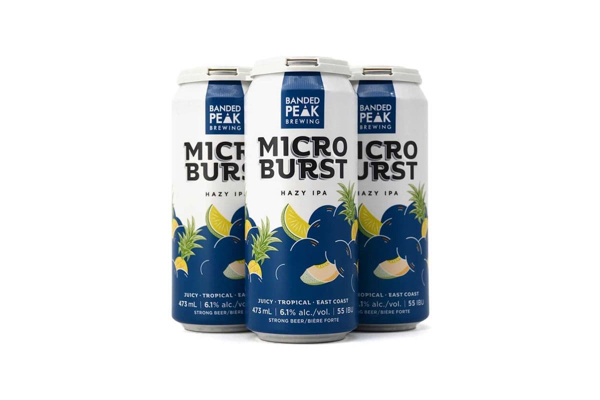 Banded Peak Brewing Microburst Hazy IPA (4 Packs) (4 x 473ml)