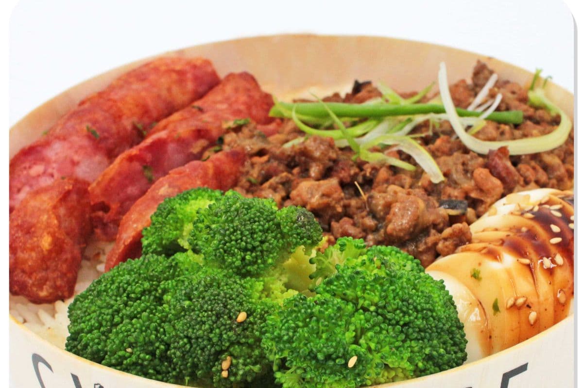 Sausage Minced Pork Rice 香肠卤肉饭