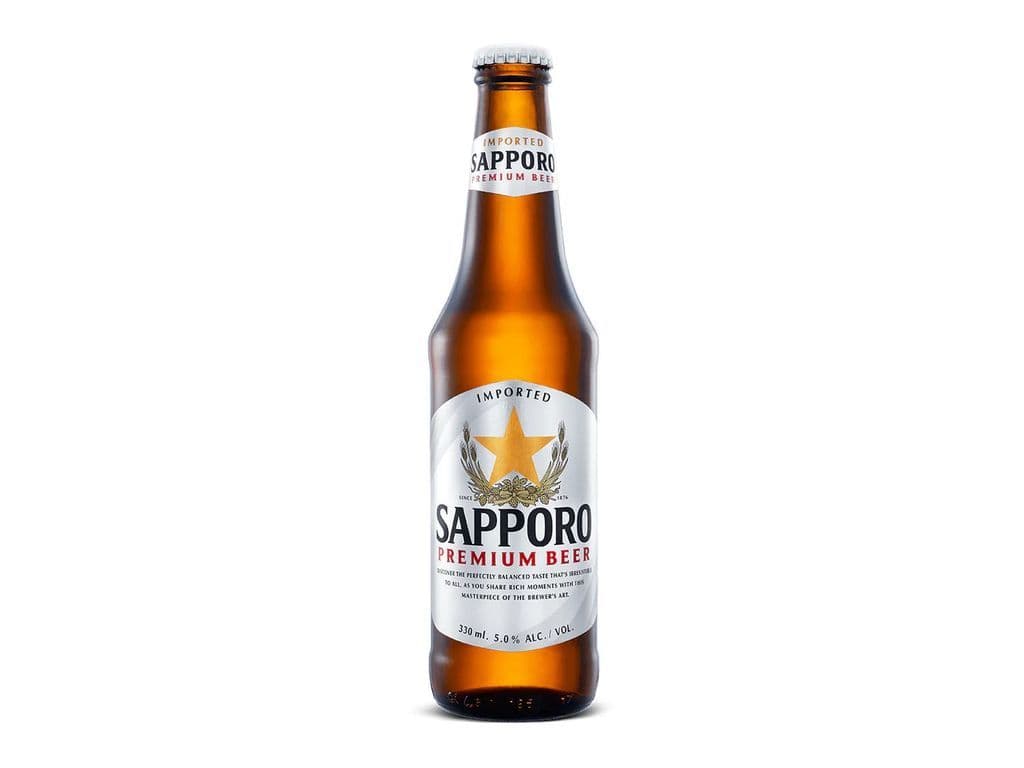Sapporo, 355ml bottle beer (5% ABV) TP