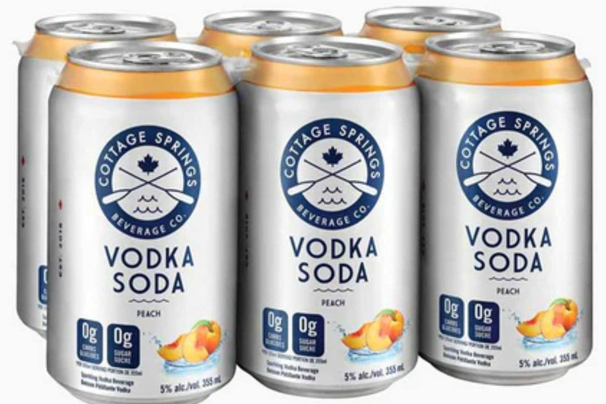 Cottage Springs Vodka Soda Peach Cans (6 x 355ml)