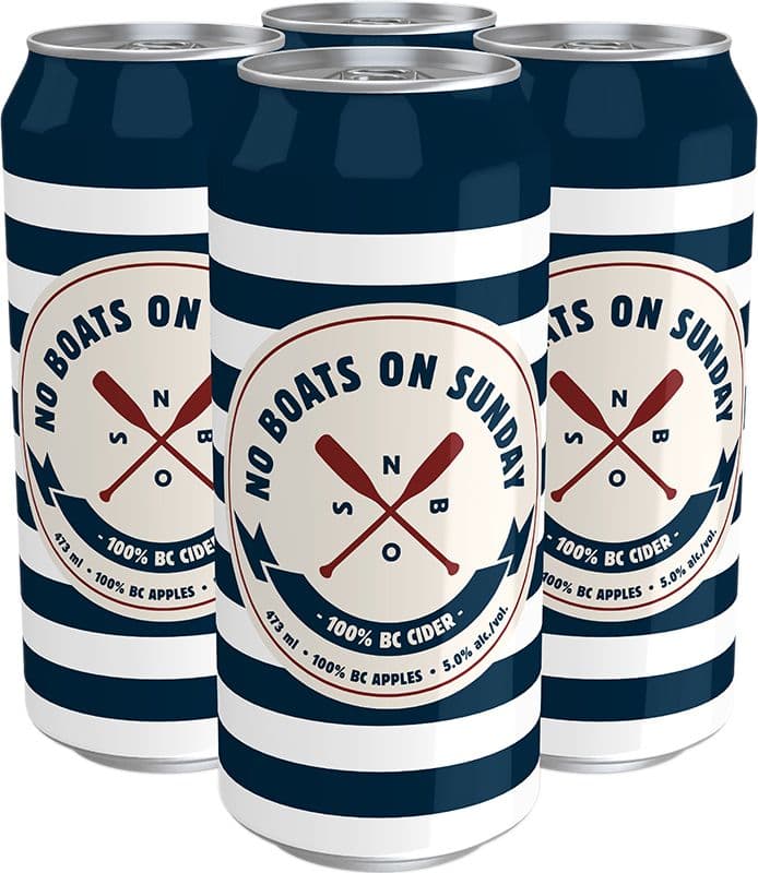 No Boats on Sunday – 100% BC Cider (4 Cans) (4 x 355ml cans)