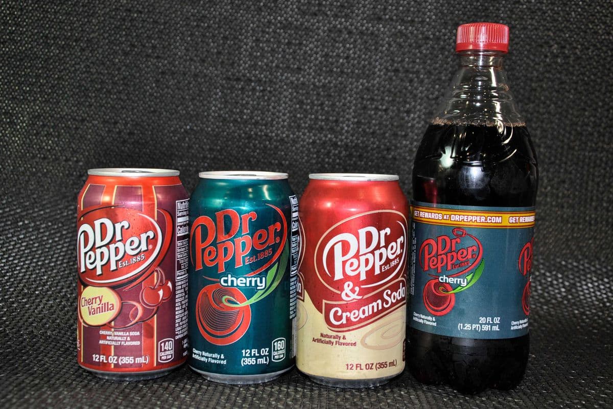 Dr Pepper( Cherry , Cream Soda , Cherry Vanilla, Cherry Zero. 355ml)