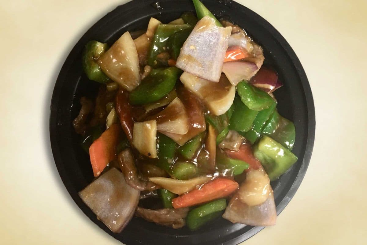 82B. Pepper Steak with Onion