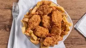Breaded Shrimp and Chips