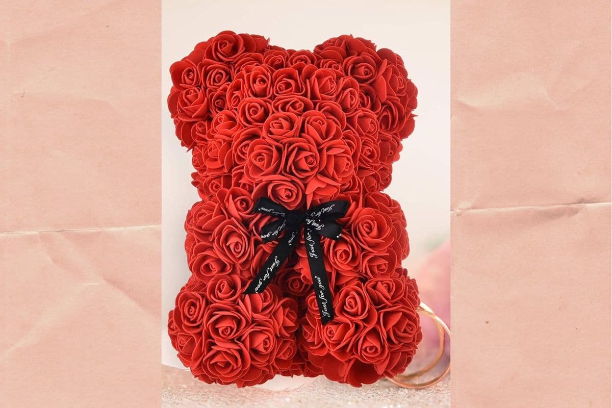 Red Floral Teddy