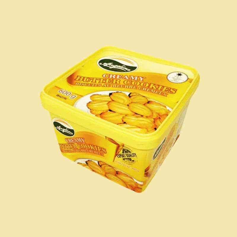 Creamy Butter Cookies in Tub 600g - Angelina