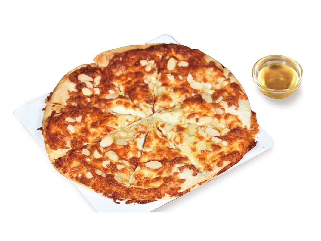 Mochi Cheese Pizza with Honey Dip