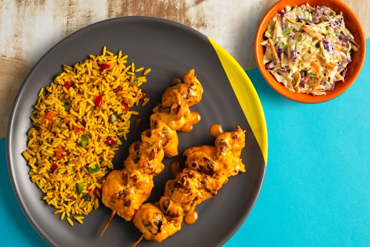 Two Chicken Tender Skewers with Two Regular Sides