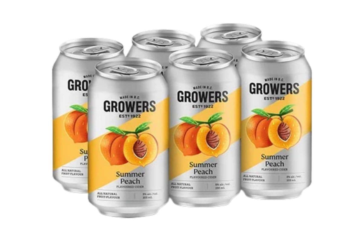 Growers Summer Peach (6 x 355 ml)