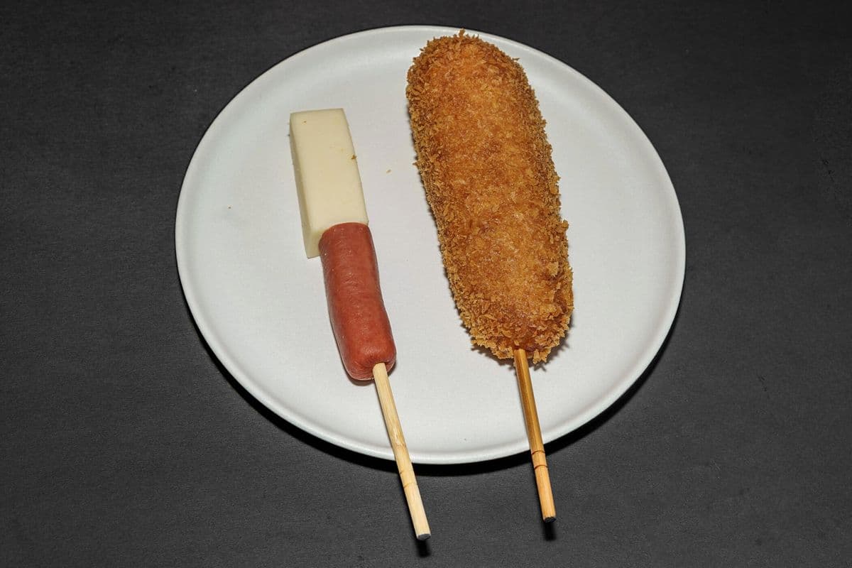 Mozza And Sausage Corn Dog