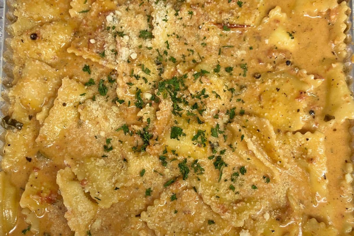Ravioli Vodka-familial (Pour 4 personnes)