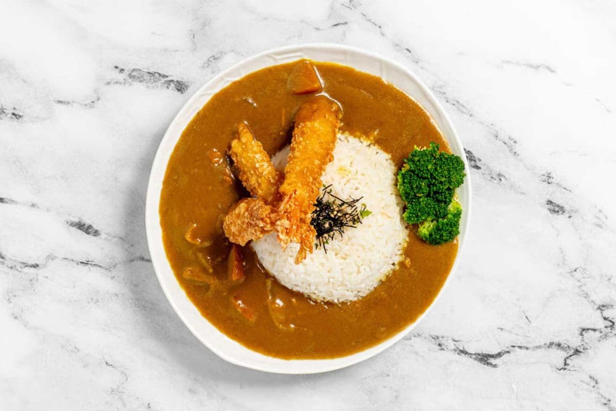 Rice Tempura Shrimp Curry