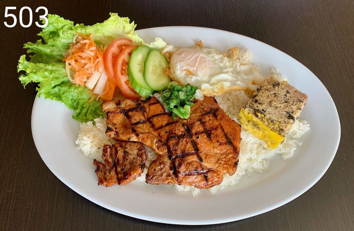 503. Com Tam Suon Nuong, Cha, Op-La