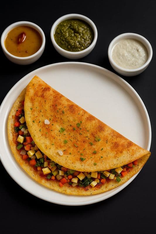 Paneer Schezwan Masala Dosa / Dosa Masala Schezwan au Paneer