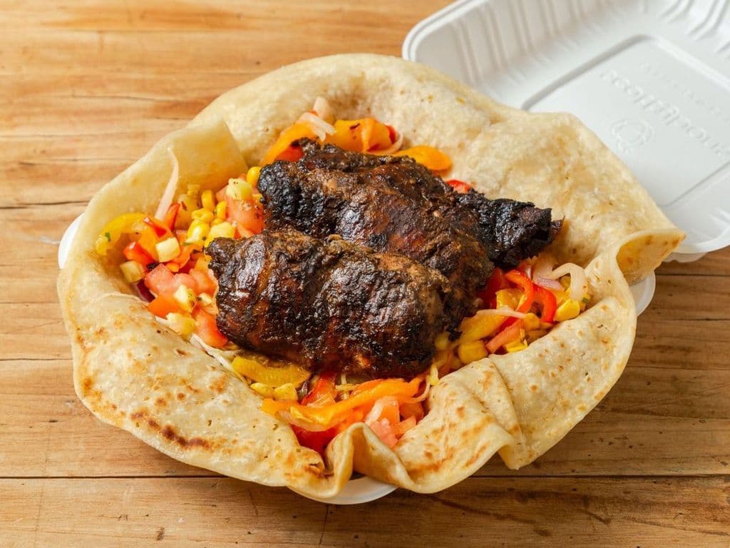 Jerk Chicken Roti