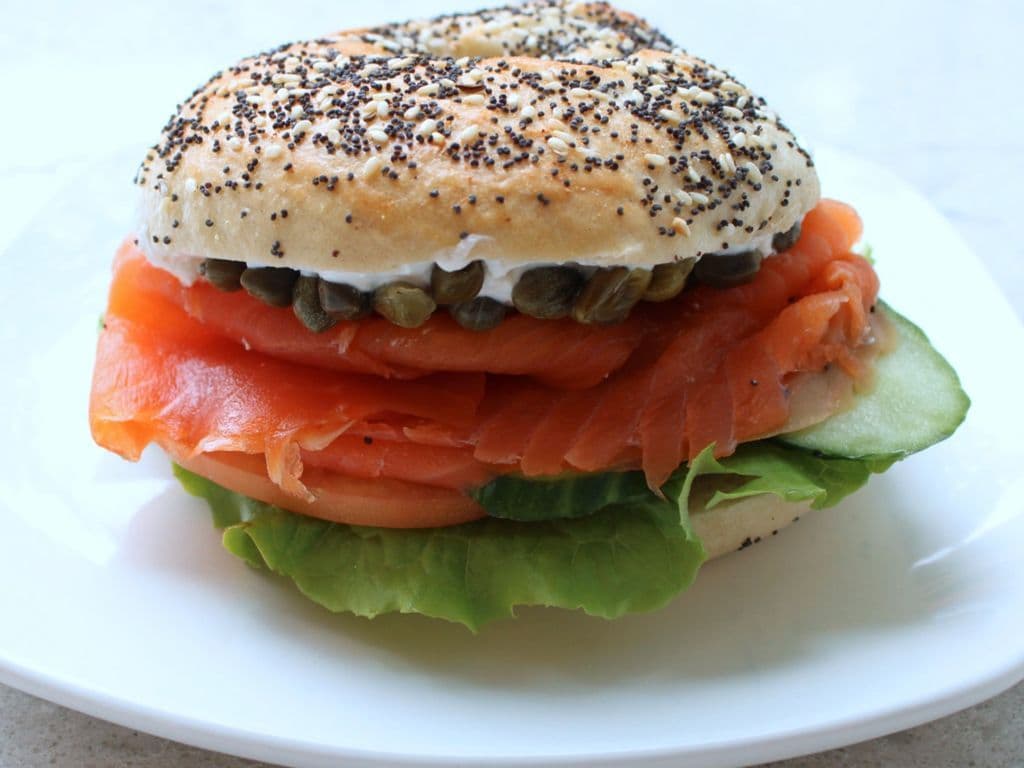 Smoked Salmon and Cream Cheese Sandwich