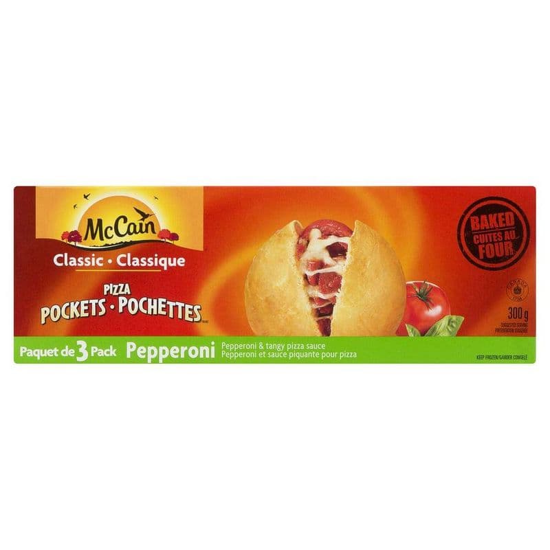 Mc Cain Pizza Pochettes 3 Fromage 300g/ Mc Cain Pizza Pockettes 3 Cheese 300g