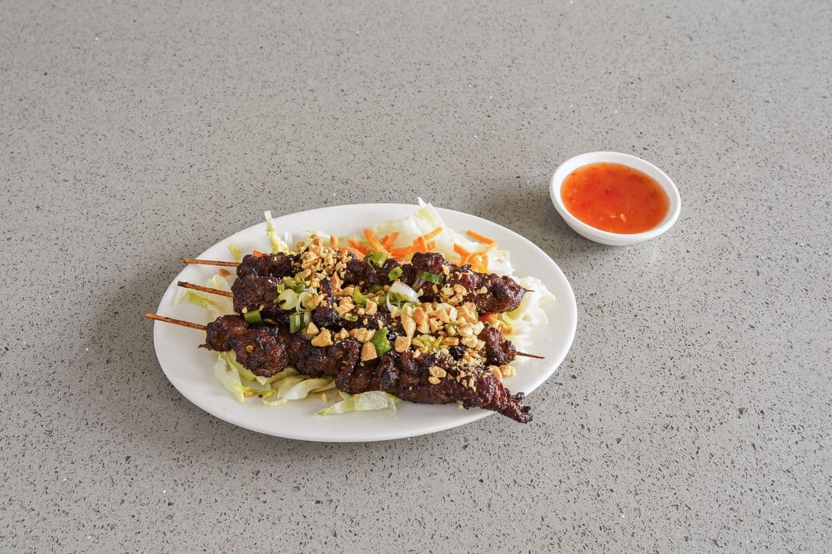 A7. Satay Beef Skewers (3 pcs)