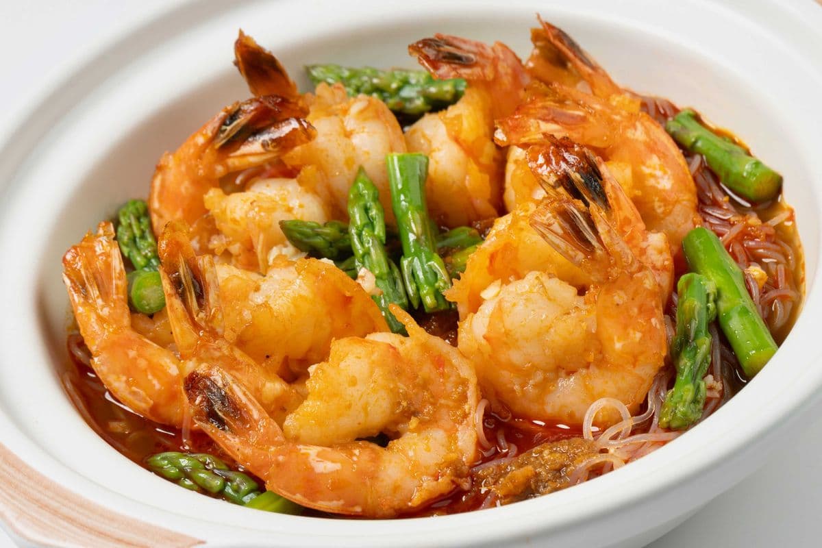 201 Shrimp & Asparagus w/ Vermicelli Casserole 鲜蝦粉丝煲
