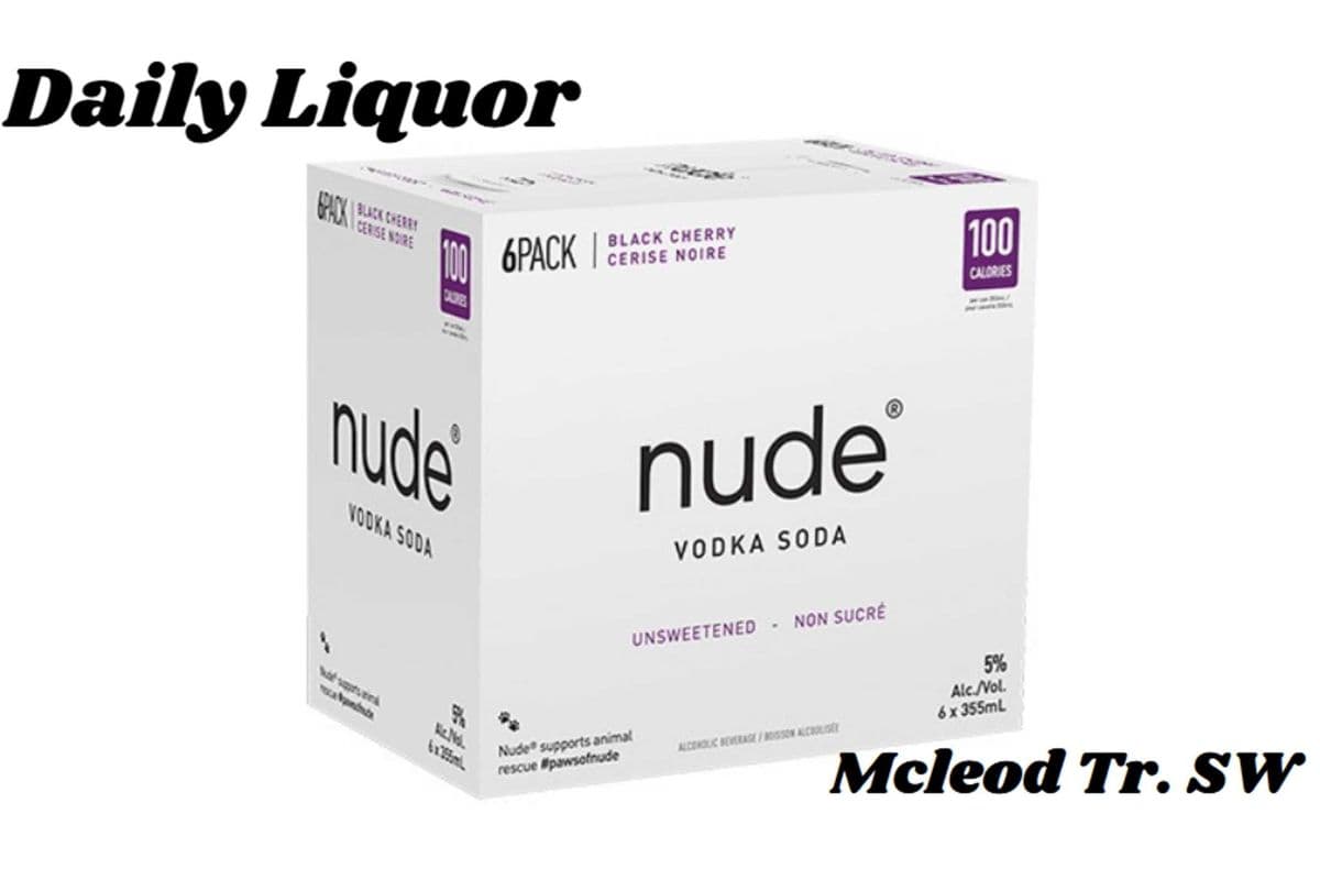 NUDE VODKA SODA BLACK CHERRY 6 PKC (1 x 6 CANS)