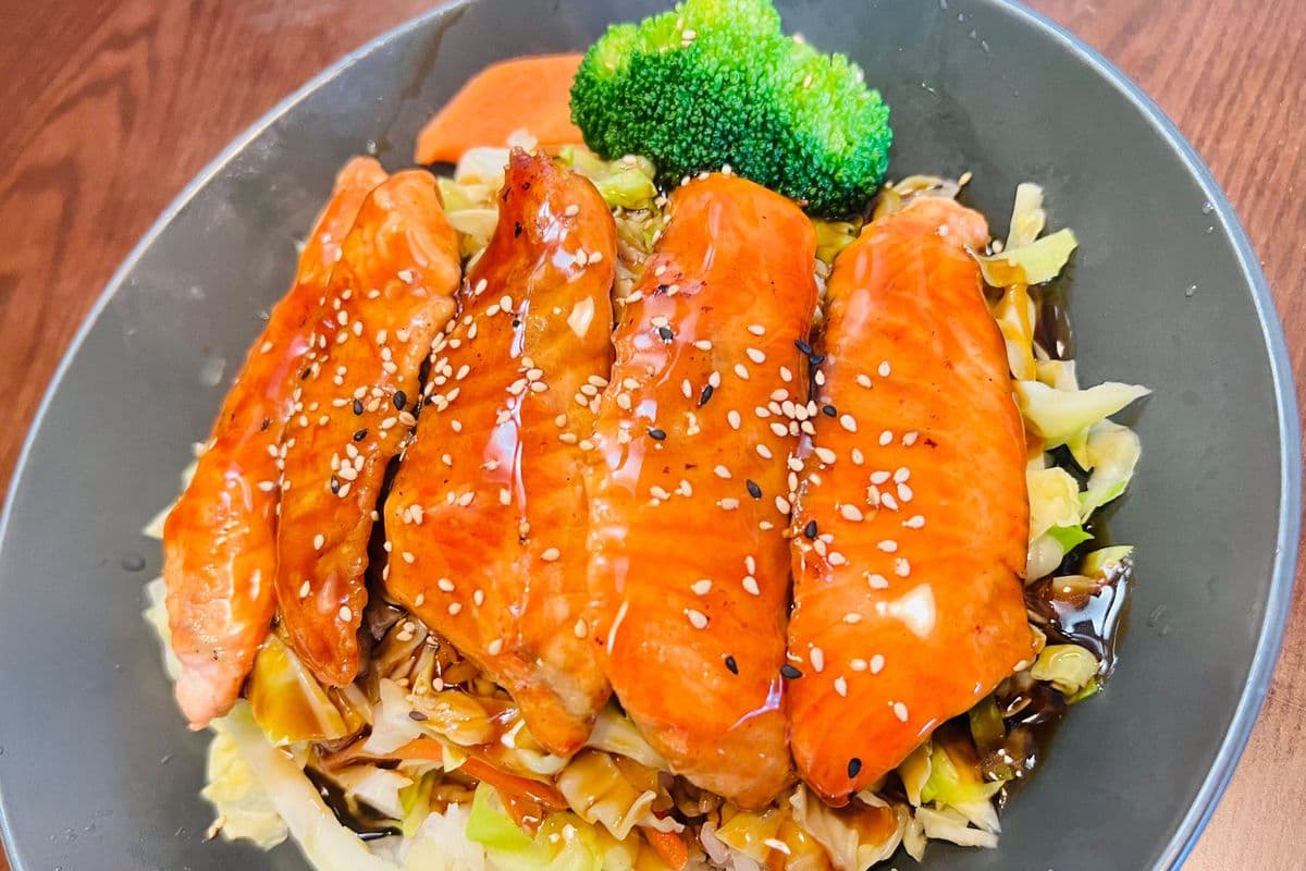 Wild Salmon Teriyaki Don
