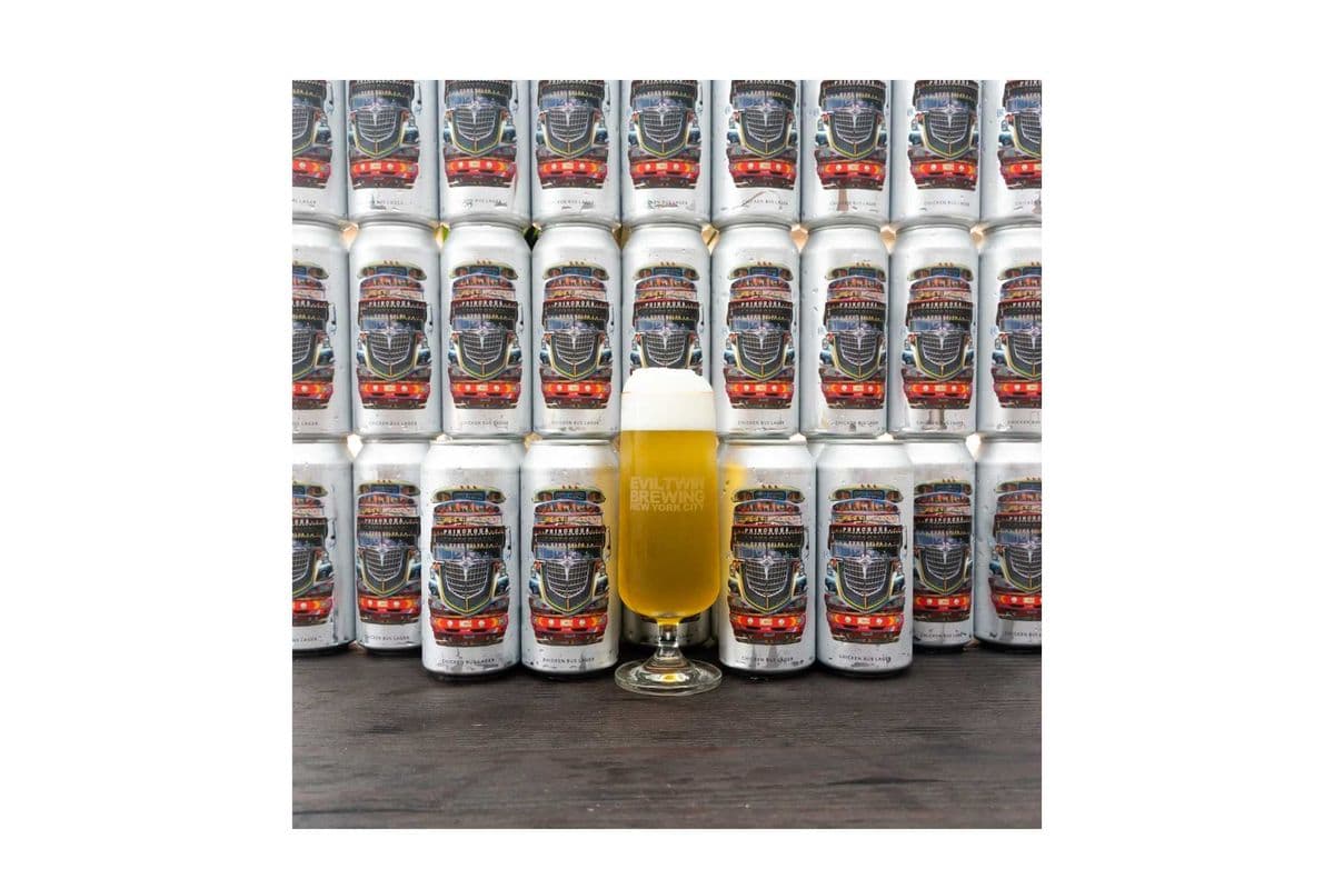 Eviltwin Chicken Bus Lager Light (473ML) (1 x 473ML)