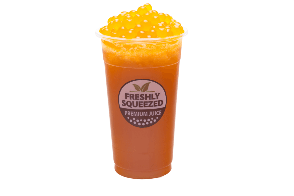 Peach Oolong with Passion Boba (500) (280 Cal)