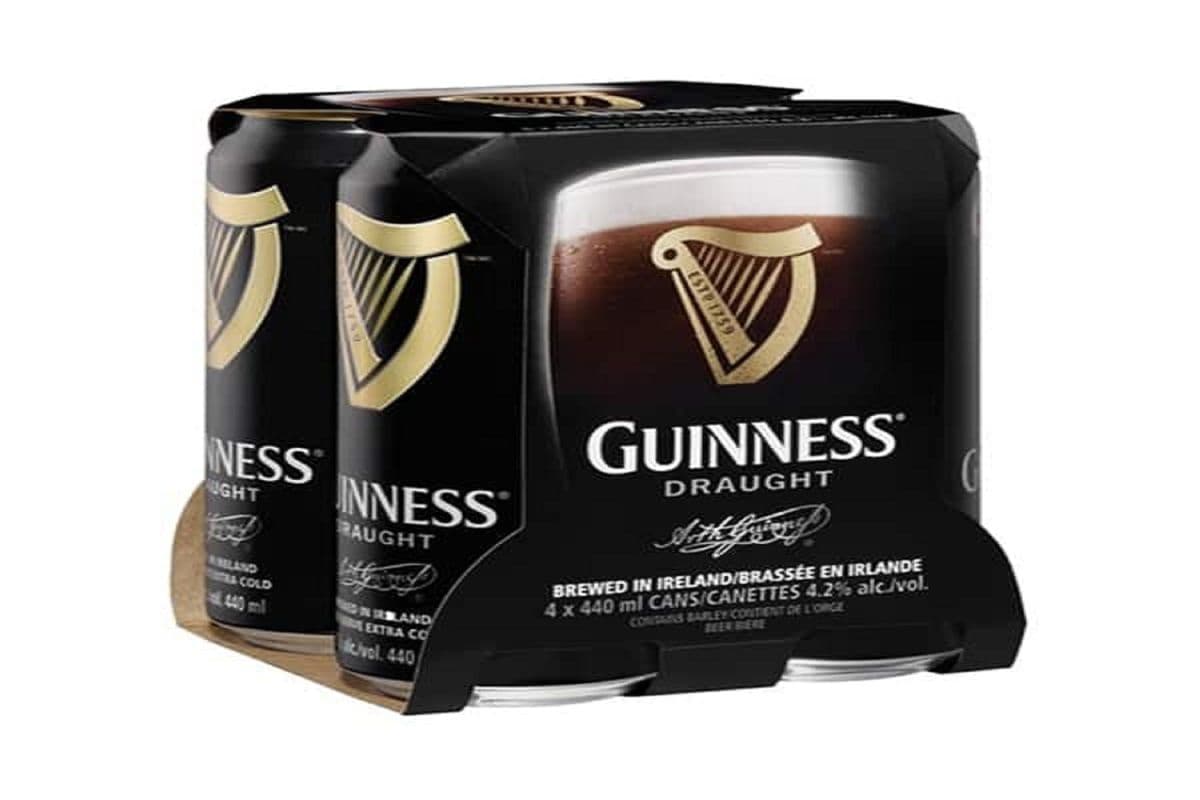 GUINNESS DRAUGHT (4 CANS X 355ML) 5.0% ABV (4 x 355 mL)